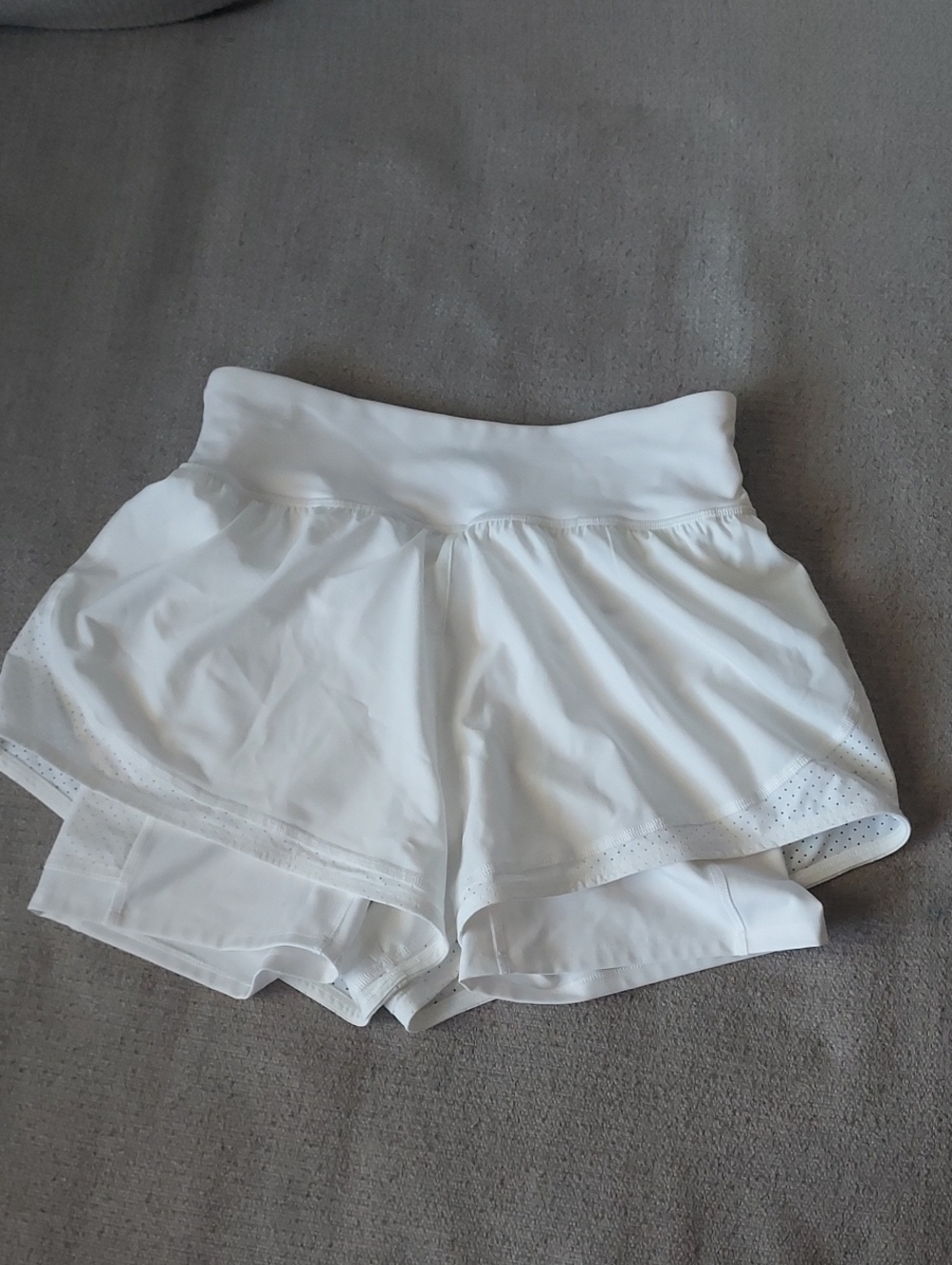 SPANX White Performance Work Out Athletic Skort Sz-M